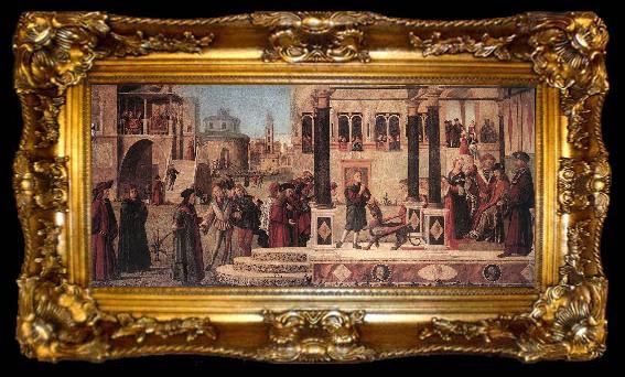 framed  CARPACCIO, Vittore The Daughter of of Emperor Gordian is Exorcised by St Triphun dfg, ta009-2
